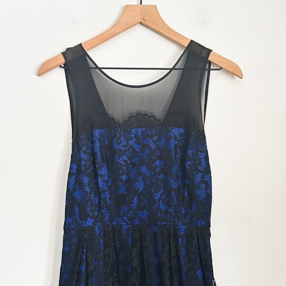Anthropologie Mouinette Soeurs Sapphire Lace Dress Blue Size 4 - Picture 3 of 8